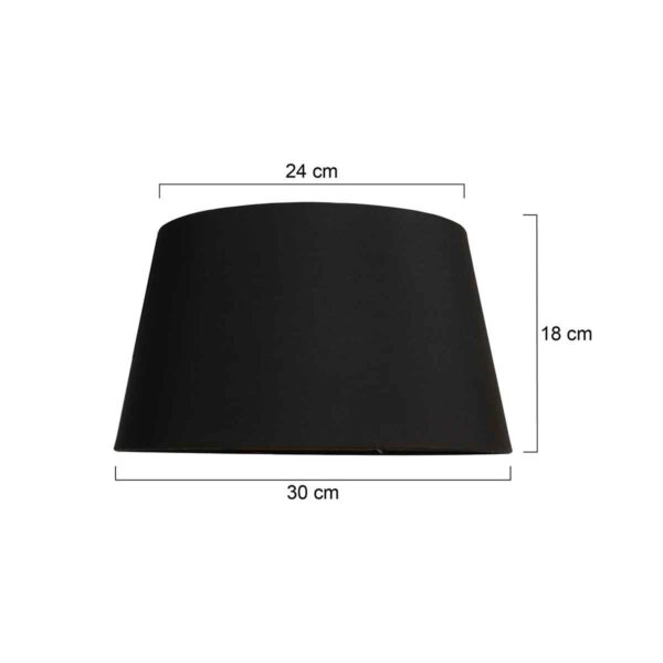 Trendy zwarte stoffen lampenkap Mexlite  - Ø 30 cm - Image 7