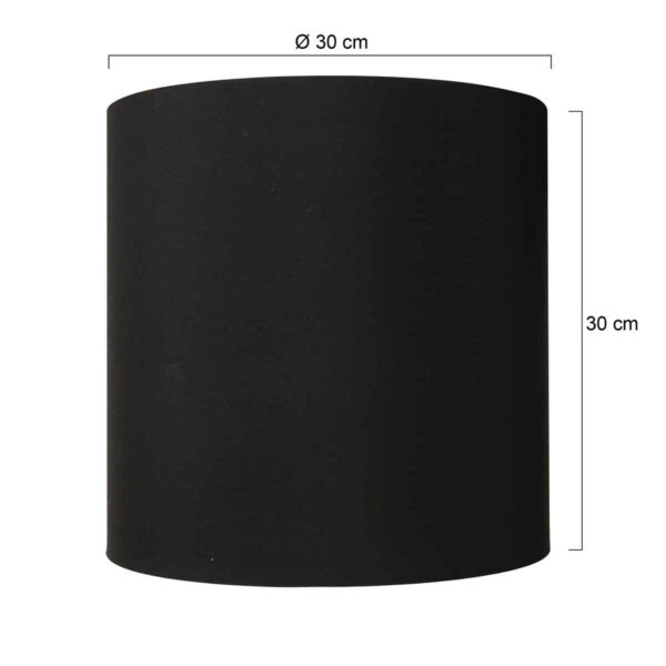 Trendy zwarte stoffen lampenkap Mexlite  - Ø 30 cm - Image 7