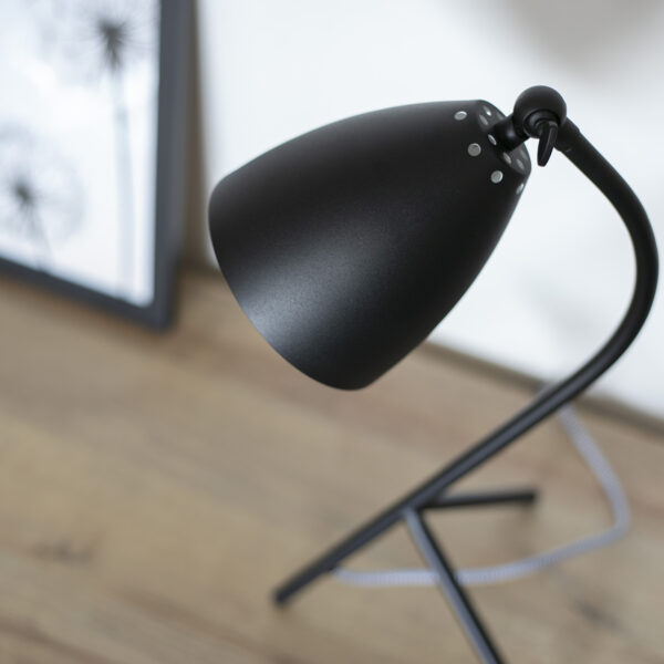 Mexlite Lina tafellamp - 43 cm hoog - Ø 12 cm kapje - kantelbaar - zwart - Afbeelding 12