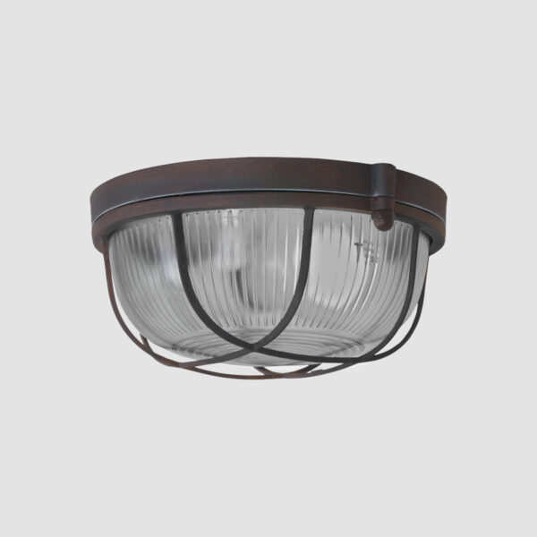 Industriële bruine metalen plafonnière glas Mexlite Lisanne - Image 10