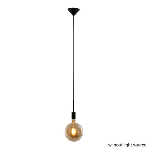 Trendy zwarte metalen hanglamp Mexlite Minimalics - Image 11