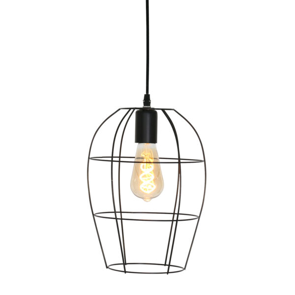 Mexlite Minimalics hanglamp – ø 15 cm – E27 (grote fitting) – Zwart