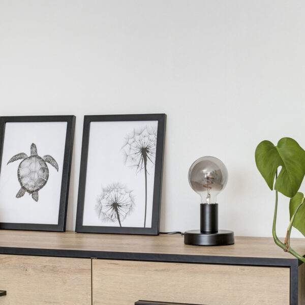 Trendy metalen zwarte tafellamp Mexlite Minimalics - Image 12