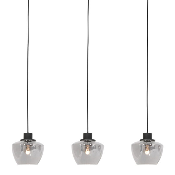 Mexlite Noirver hanglamp – In hoogte verstelbaar – E27 (grote fitting) – Zwart