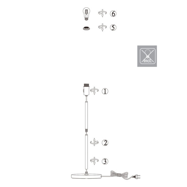 Minimalistische vloerlamp voet geborsteld staal Mexlite Noor - Image 8