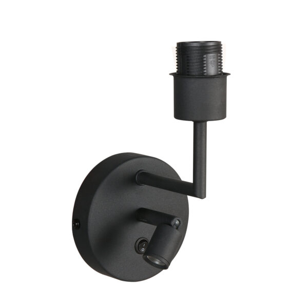 Moderne zwarte wandlamp rond Mexlite Noor - Image 12