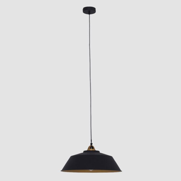 Industriële zwarte metalen hanglamp Mexlite Nove - Image 12