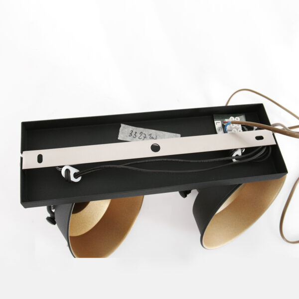 Zwarte industriële tweelichts verstelbare wandlamp Mexlite Nove - Image 16