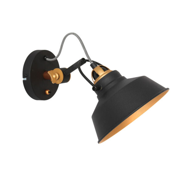 Mexlite Nove wandlamp – E27 (grote fitting) – Zwart