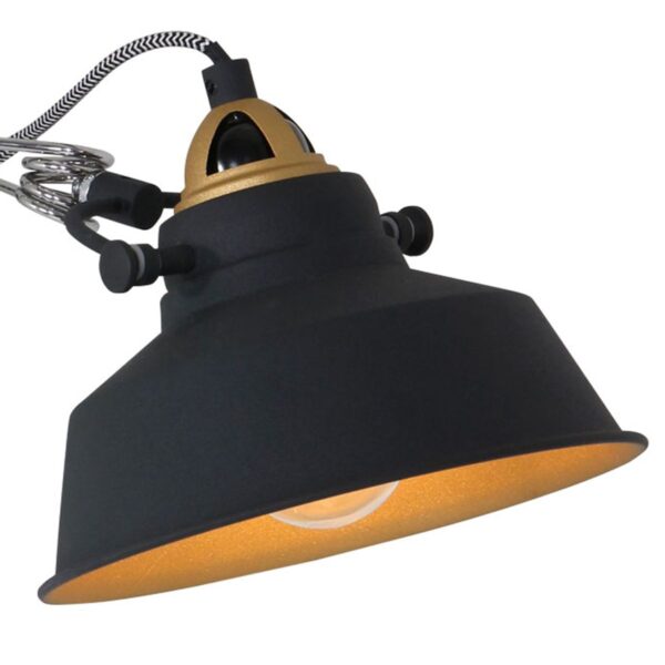 Industriële zwarte metalen wandlamp Mexlite Nove - Image 17