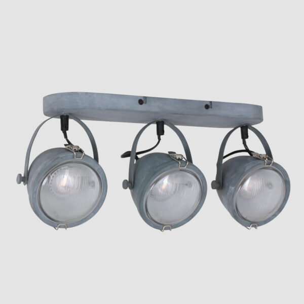 Mexlite Paco plafondlamp - drielichts - 45 cm breed - draai- en kantelbaar - beton grijs - Image 15