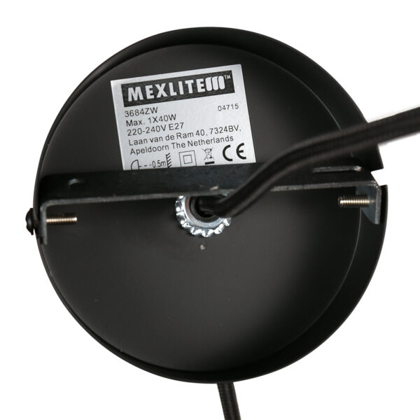Zwarte komvormige plafondlamp met koperkleurig accent Mexlite Skandina - Image 14