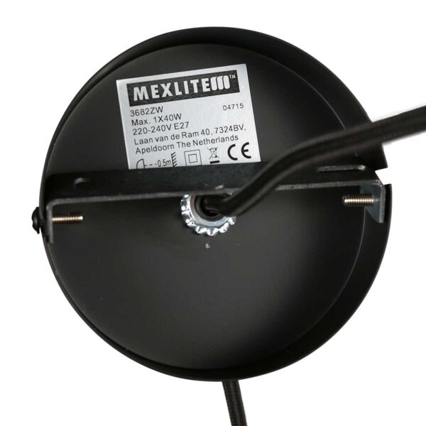 Zwarte hanglamp zwart met koperkleur Mexlite Skandina - Image 14