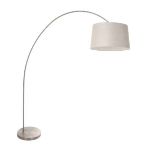 Mexlite Solva vloerlamp – E27 (grote fitting) – Staal