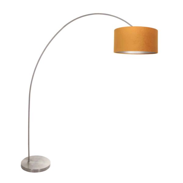 Mexlite Solva vloerlamp – E27 (grote fitting) – Staal