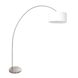 Mexlite Solva vloerlamp – E27 (grote fitting) – Staal