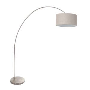 Mexlite Solva vloerlamp – E27 (grote fitting) – Staal
