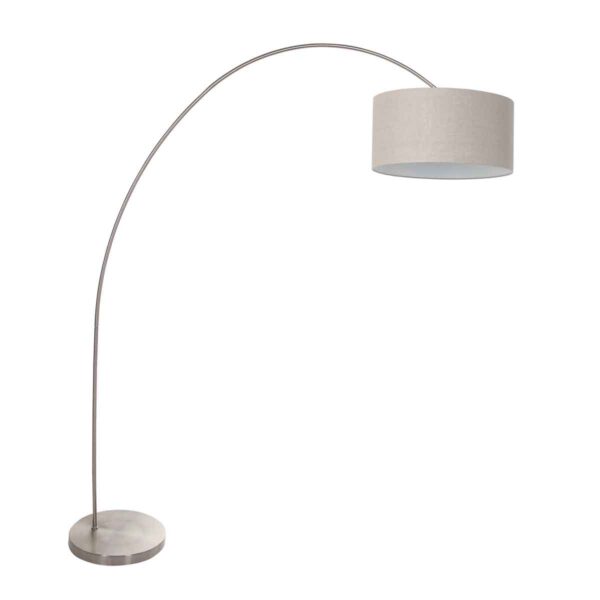 Mexlite Solva vloerlamp – E27 (grote fitting) – Staal