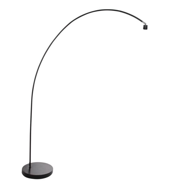 Moderne zwarte stoffen metalen vloerlamp Mexlite Solva - Image 14