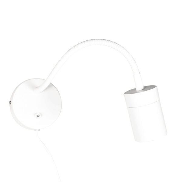 Metalen witte wandlamp flexibele arm Mexlite Upround - Image 16