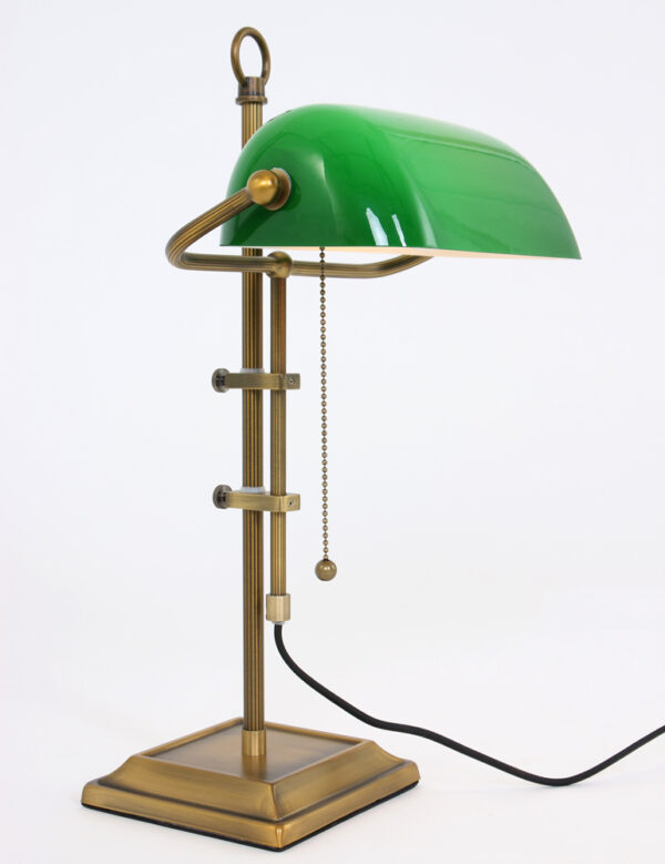 Steinhauer Ancilla bankierslamp - notarislamp - klassiek - 57 cm hoog - met trekkoord - brons - Image 12
