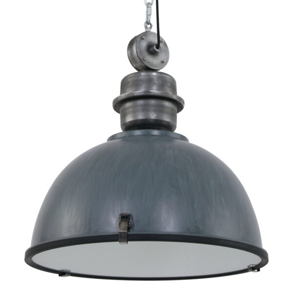 Steinhauer Bikkel XXL hanglamp - industrieel - ø52 cm - met glasplaat - betongrijs - Image 9