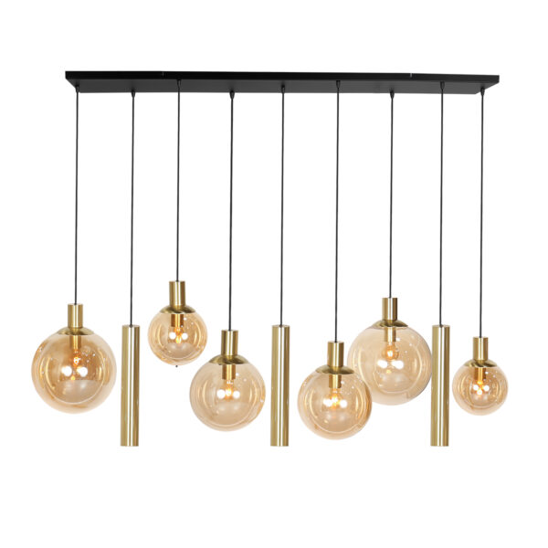 Steinhauer Bollique hanglamp – In hoogte verstelbaar – E27 + GU10 – messing en zwart - Image 18
