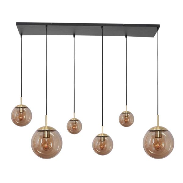 Steinhauer Bollique hanglamp – In hoogte verstelbaar – E27 (grote fitting) – amberkleurig en zwart - Image 15
