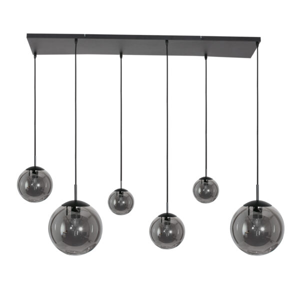 Steinhauer Bollique hanglamp – In hoogte verstelbaar – E27 (grote fitting) – smokeglas en zwart - Image 14
