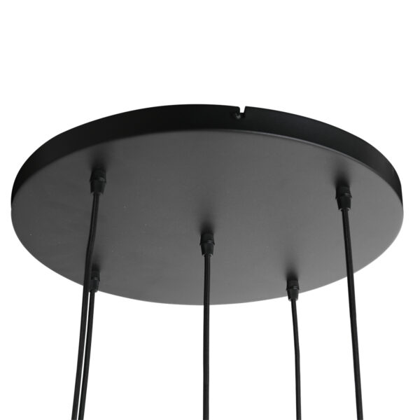 Steinhauer Bollique hanglamp – In hoogte verstelbaar – E27 + GU10 – smokeglas en zwart - Image 12