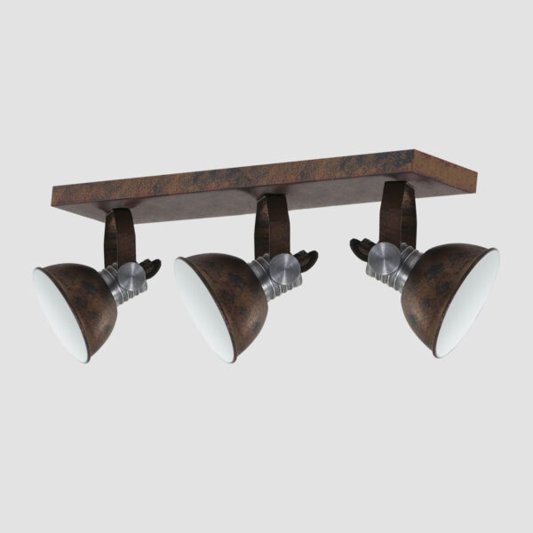 Steinhauer Brooklyn drielichts plafondlamp - inclusief GU10 lichtbron - dim to warm - 60 cm breed - bruin - Afbeelding 13