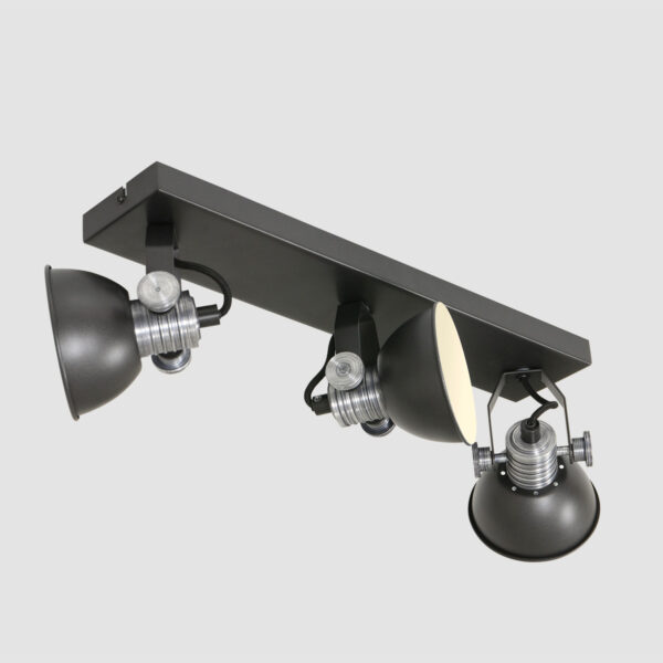 Steinhauer Brooklyn drielichts plafondlamp - inclusief GU10 lichtbron - dim to warm - 60 cm breed - zwart - Image 21