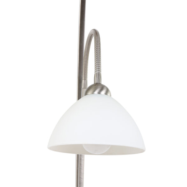 Steinhauer Capri sierlijke vloerlamp met leesarm - 183 cm hoog - E27 - tweelichts - staal - Afbeelding 11