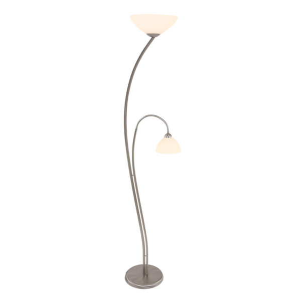 Steinhauer Capri vloerlamp – E27 (grote fitting) – Staal