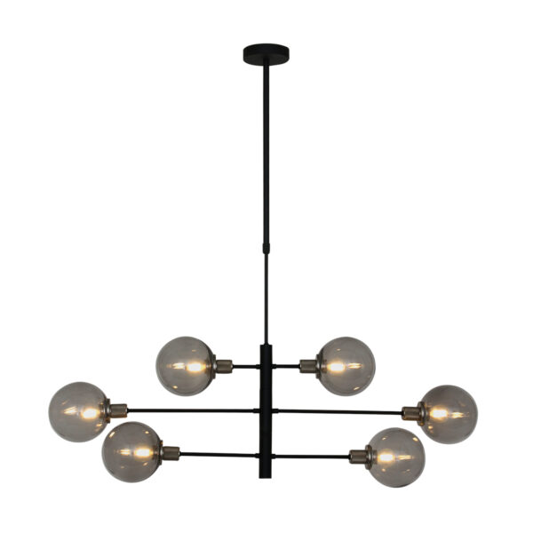Steinhauer Constellation hanglamp - zeslichts - E14 - rookglas - zwart - Image 16