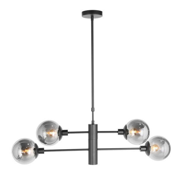 Steinhauer Constellation hanglamp – ø 90 cm – Draaibaar,In hoogte verstelbaar (na installatie) – E27 + GU10 – smokeglas en zwart - Image 17
