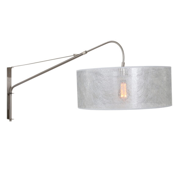 Steinhauer Gramineus wandlamp - met lange arm - met zilveren kap - 120 cm diep - E27 - uitschuifbaar - staal - Image 13