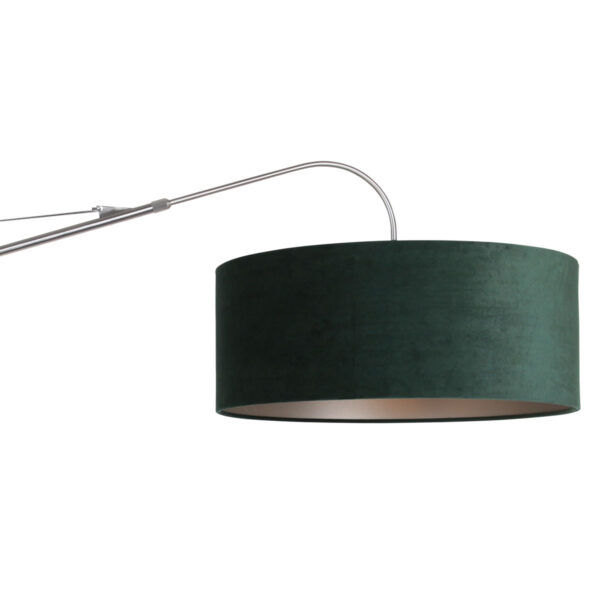 Steinhauer Elegant Classy wandlamp - kap ⌀50 cm - uittrekbaar tot 145 cm - zwart/wit snoer met schakelaar - staal en groen - Image 14