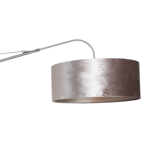 Steinhauer Elegant Classy wandlamp - kap ⌀50 cm - uittrekbaar tot 145 cm - zwart/wit snoer met schakelaar - staal en zilver - Image 14