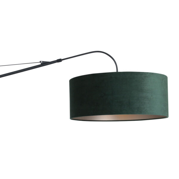 Steinhauer Elegant Classy wandlamp - kap ⌀50 cm - uittrekbaar tot 145 cm - zwart/wit snoer met schakelaar - zwart en groen - Image 16