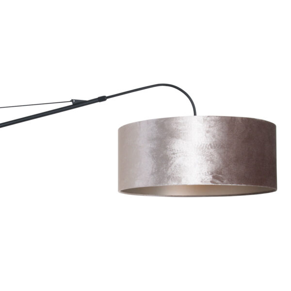 Steinhauer Elegant Classy wandlamp - kap ⌀50 cm - uittrekbaar tot 145 cm - zwart/wit snoer met schakelaar - zwart en zilver - Image 16