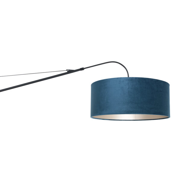 Steinhauer Elegant Classy wandlamp - lange arm -  145 cm diep - zwart met blauwe kap - Image 16