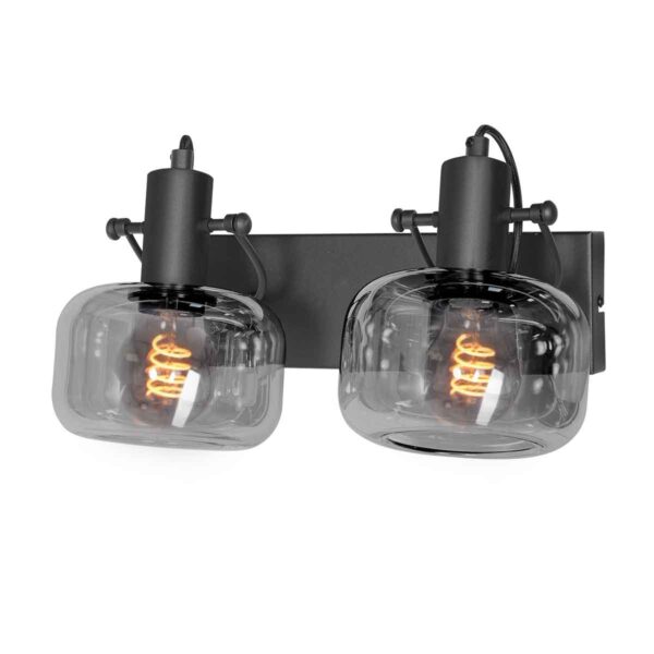 Steinhauer Glaslic wandlamp –– smokeglas en zwart - Image 12