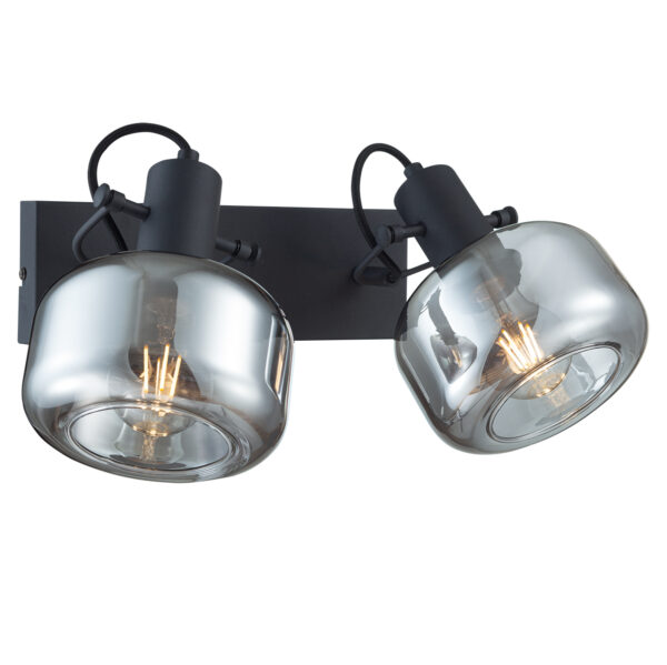 Steinhauer Glaslic wandlamp –– smokeglas en zwart - Image 13