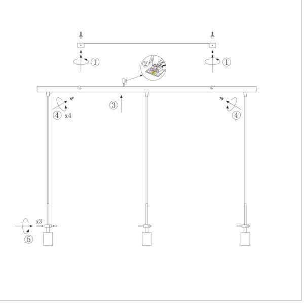 Steinhauer Glass light hanglamp – E27 (grote fitting) – staal - Image 8