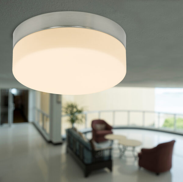 Steinhauer Ceiling and Wall plafonnière - badkamer - Ø 30cm - Incl. LED - 4 lichtstanden - staal en wit glas - Afbeelding 12