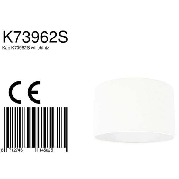 Steinhauer Prestige Chic lampenkap - gladde stof - kap Ø30 cm - hoogte 18 cm - rond - wit - Image 7