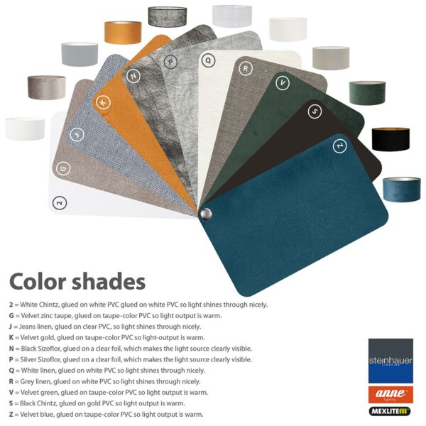 Steinhauer Prestige Chic lampenkap - velours - kap Ø40 cm - 20 cm hoog - rond - groen - Image 8