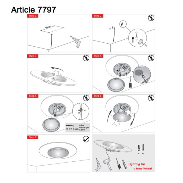 Steinhauer Lido plafonnière - incl. LED - Ø 42cm - zwart met plexiglas - Image 8