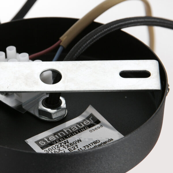 Steinhauer Ikaro hanglamp – In hoogte verstelbaar – E27 (grote fitting) – beuken en zwart - Image 12